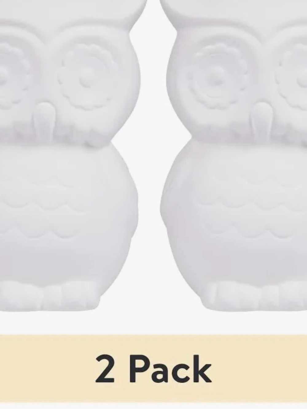 Hobby Lobby White Ceramic Owl Pair Decorative Accent
